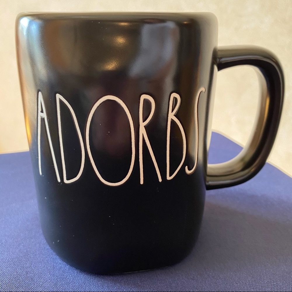 Rae Dunn ADORBS Black Ceramic Coffee Mug BRAND NEW!!